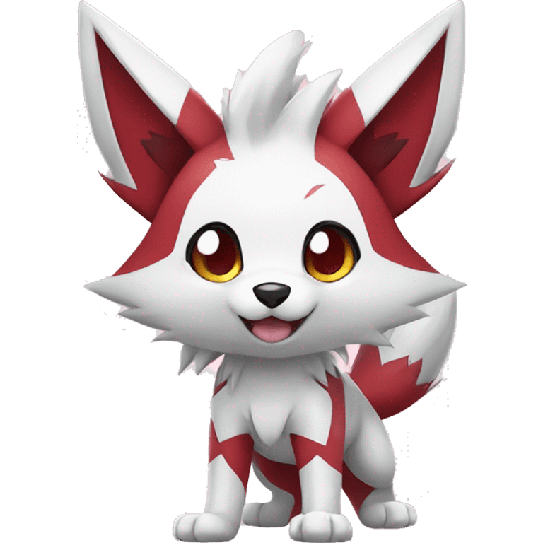 Kawaii Chibi Poochyena-Zangoose-Lycanroc-Pokémon Full Body emoji