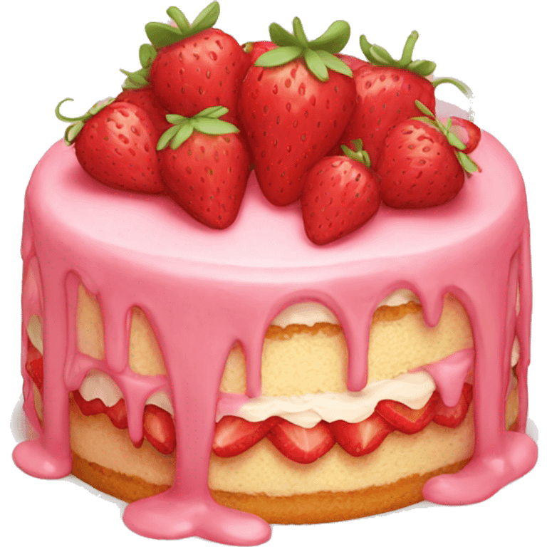 Strawberry cake emoji