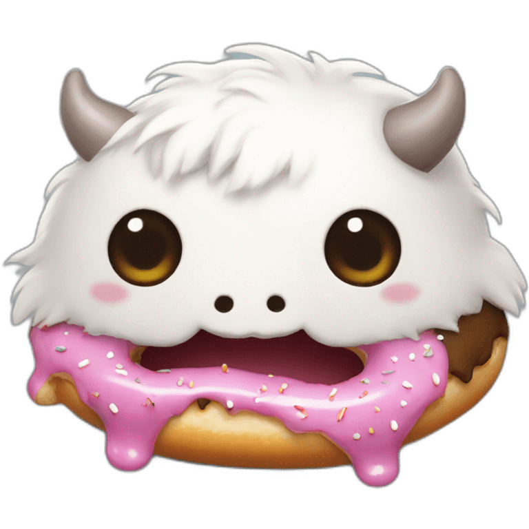 poro from lol eating donut emoji