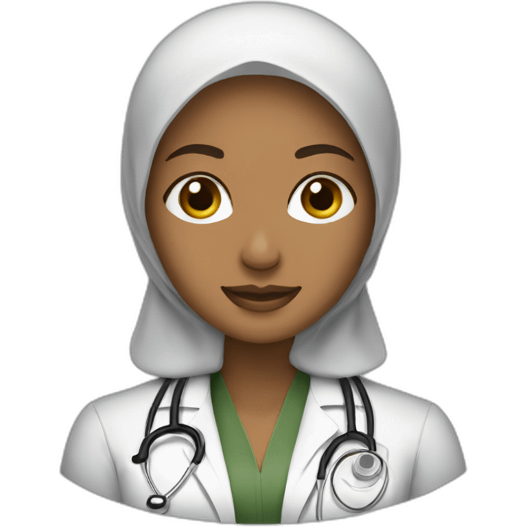 hijabi doctor with a cowboy hat emoji