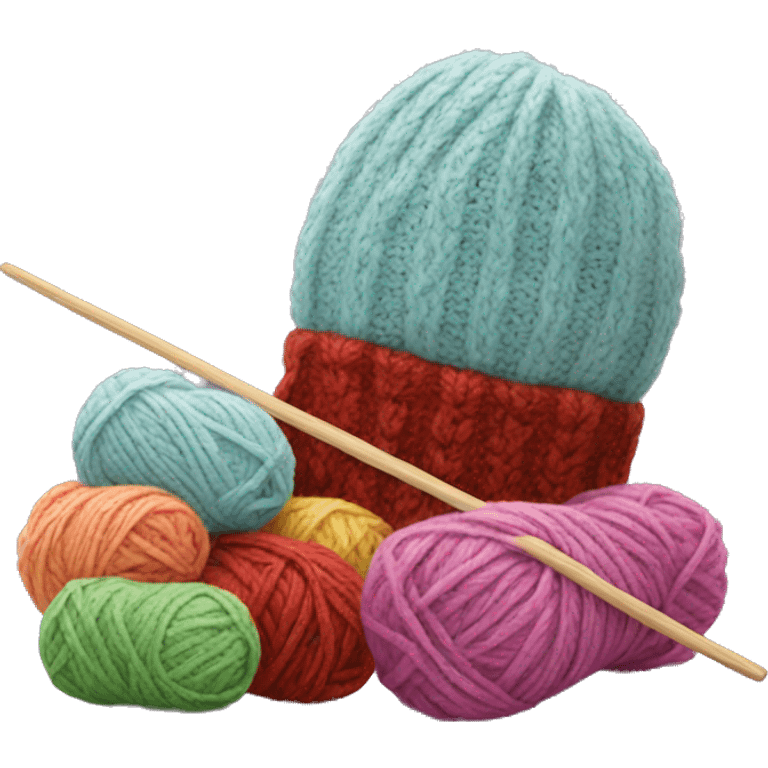 knitting set emoji