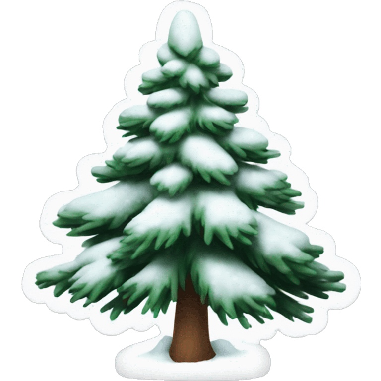 Pine tree with snow emoji