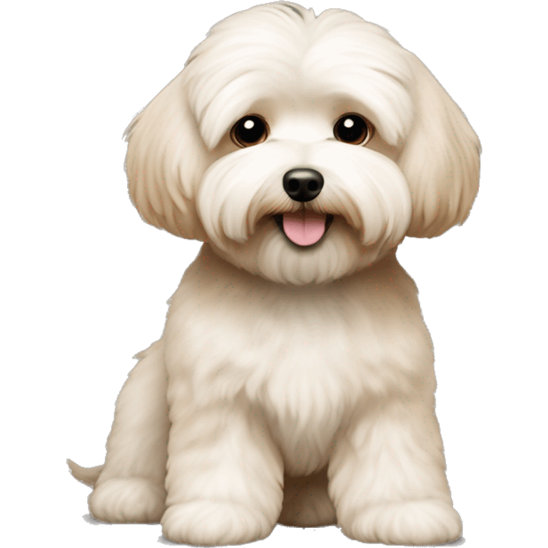 champagne Brown bichon havanese emoji