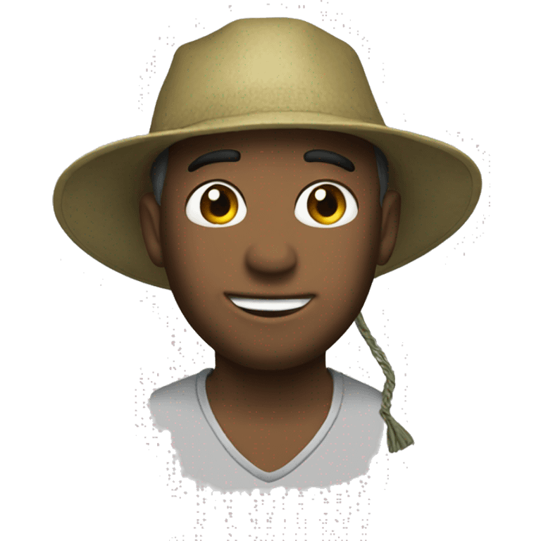 Realistic fishing hat emoji