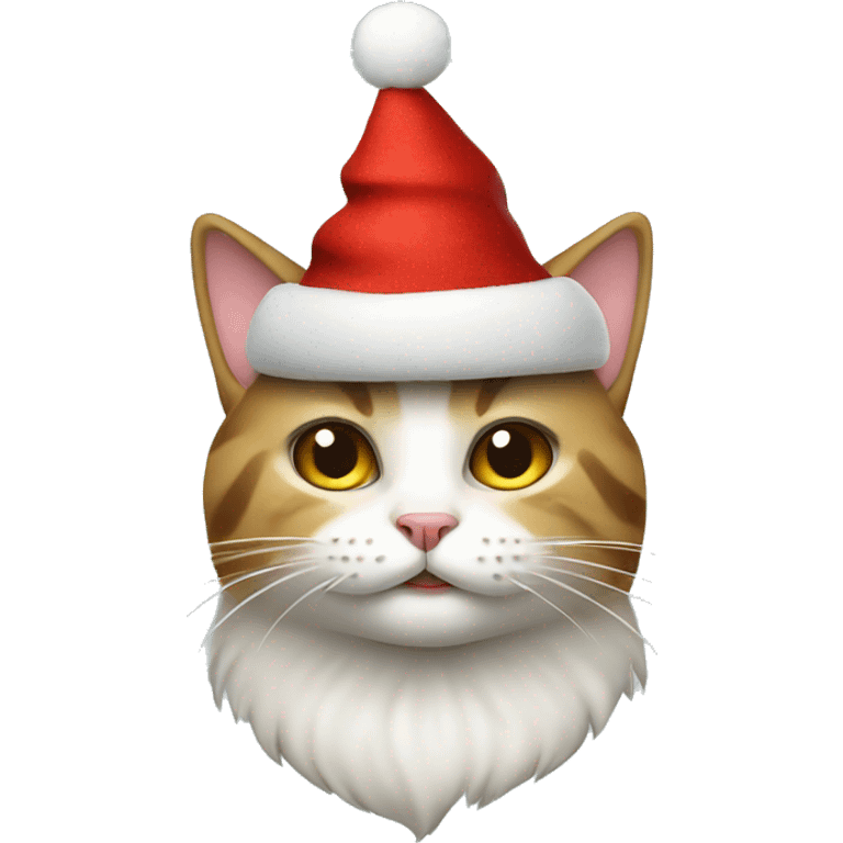 cat with cristhmas hat emoji