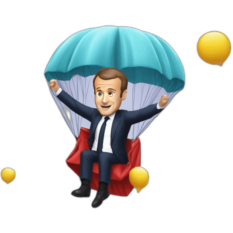 Emmanuel Macron saut en parachute  emoji