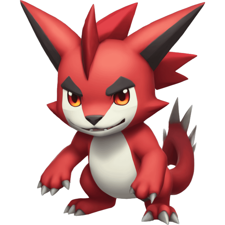 Full body cute cool Guilmon-Zoroark-Zangoose-Incineroar emoji