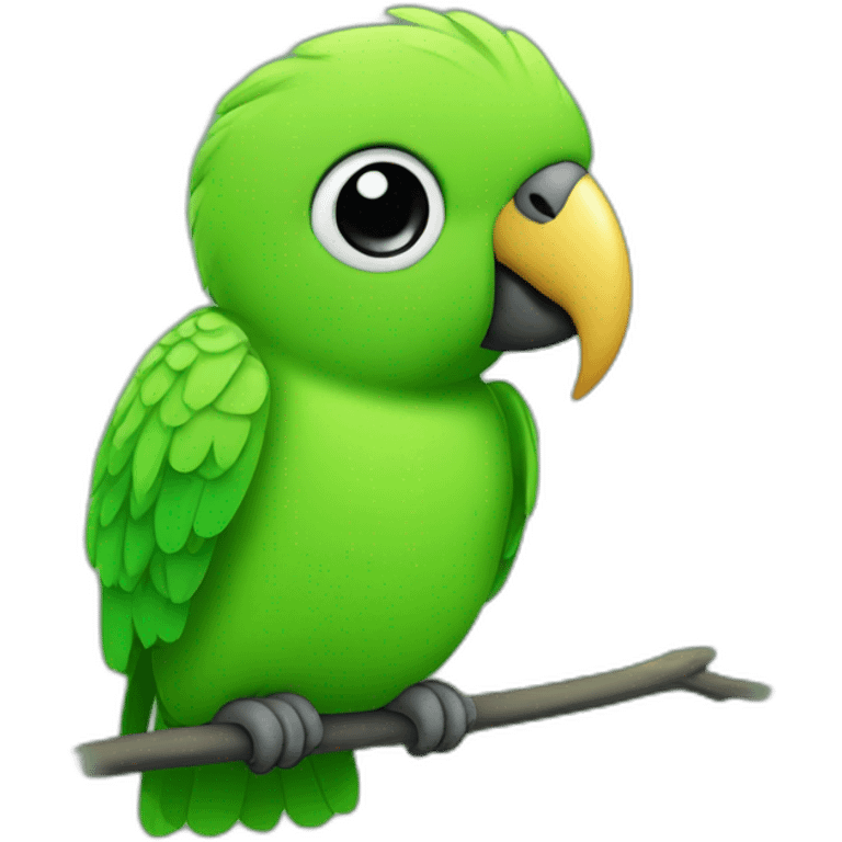 Little parrot green emoji