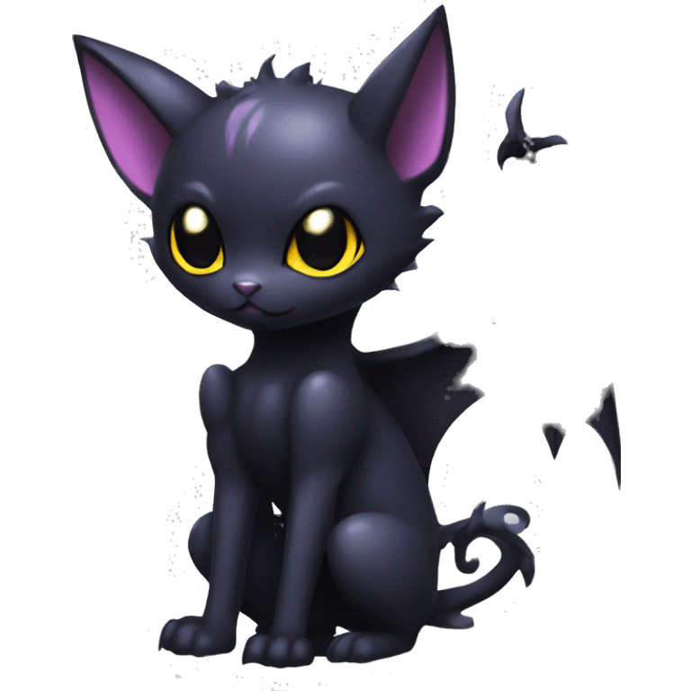 Cool Cute Edgy Dark Black Batty Chibi Noibat-Cat-Pokémon-Fakémon-hybrid emoji