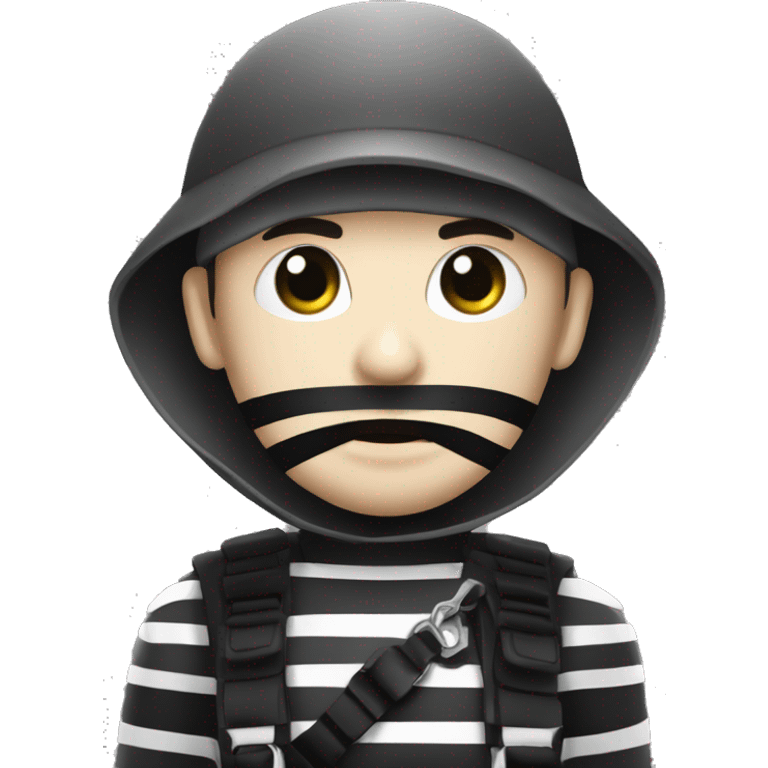 robber with black and white mariniere  emoji