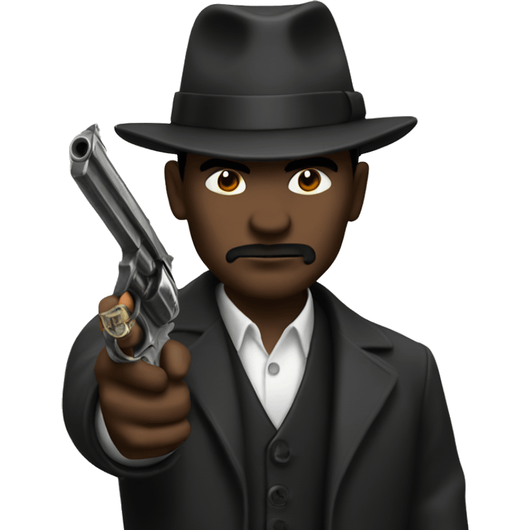 mafia member holding a revolver emoji