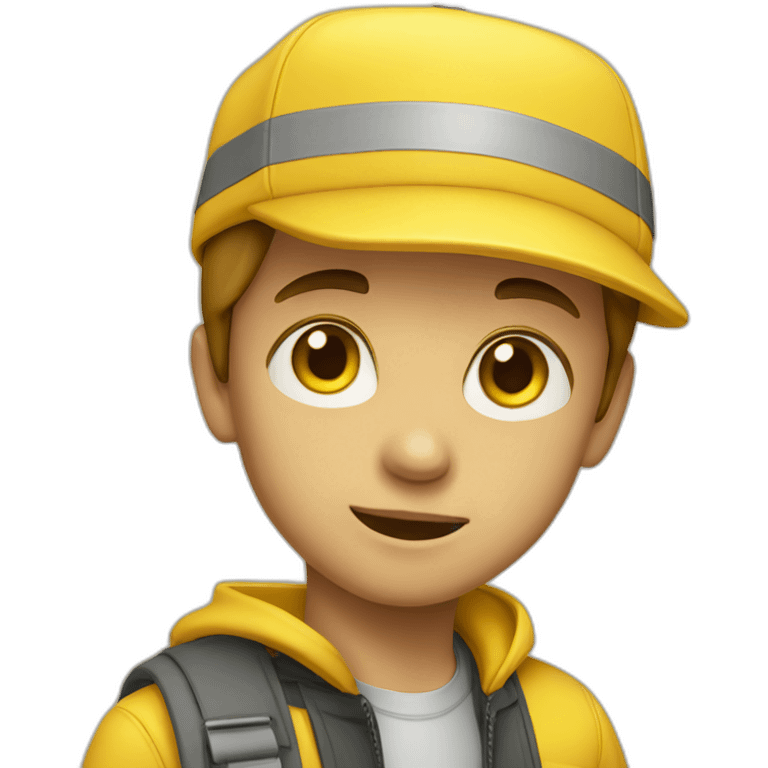 Boy wearing Yellow cap emoji