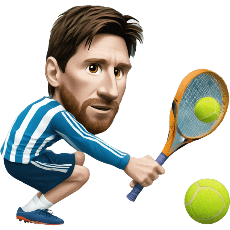 Messi jugando tenis emoji