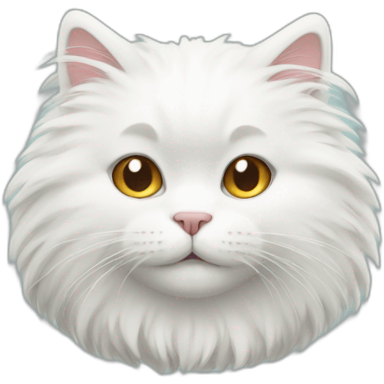 fluffy white cat emoji