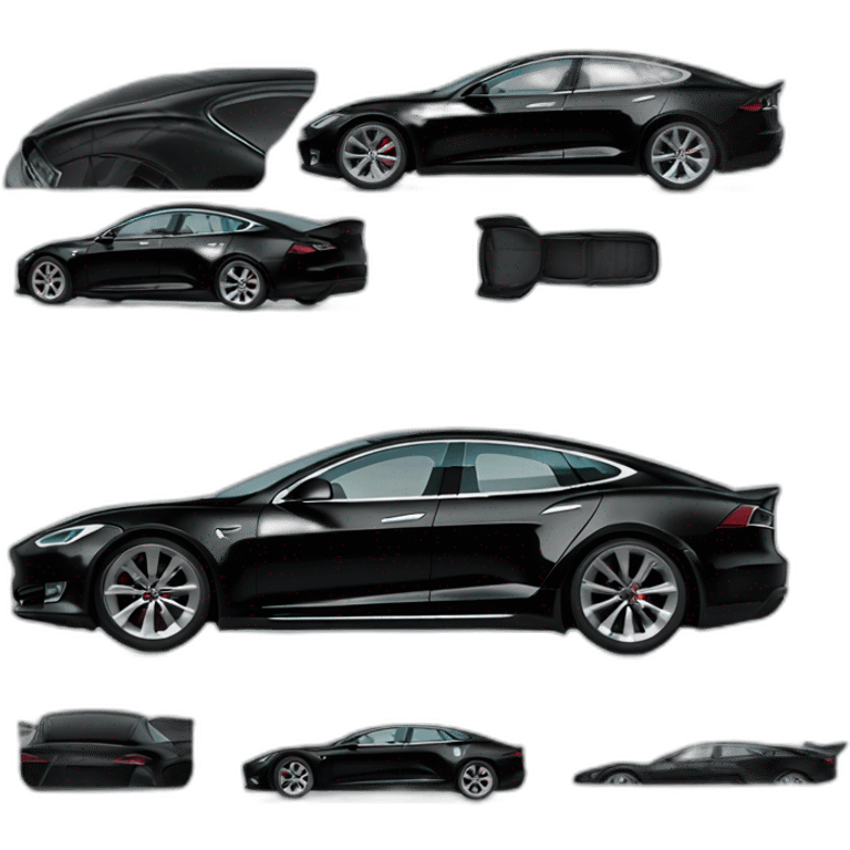 Black Tesla Model S P100D emoji