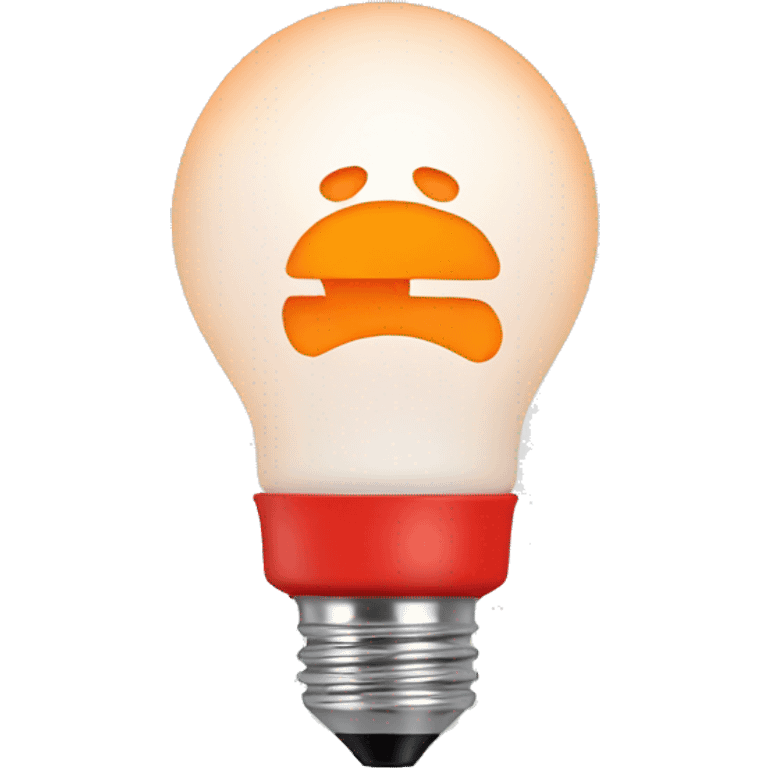 snowman lightbulb  with red shirt and orange vest emoji