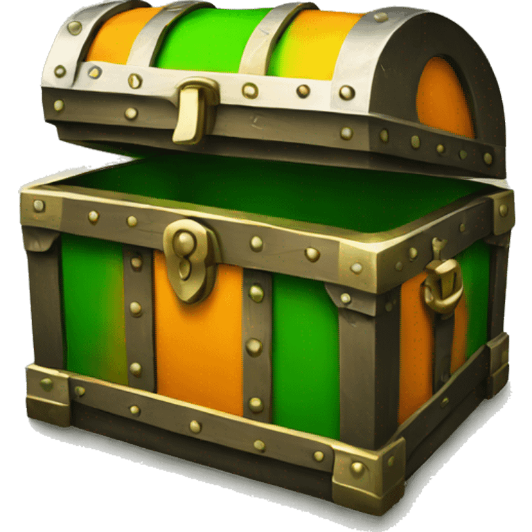 treasure chest with irish flag emoji