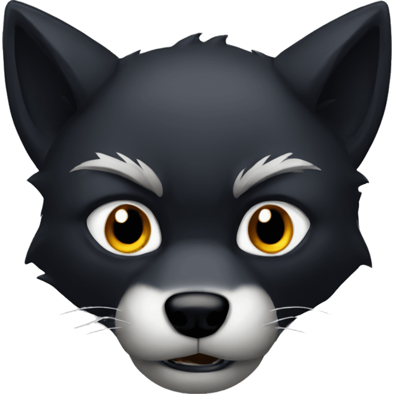 The black fox angry emoji