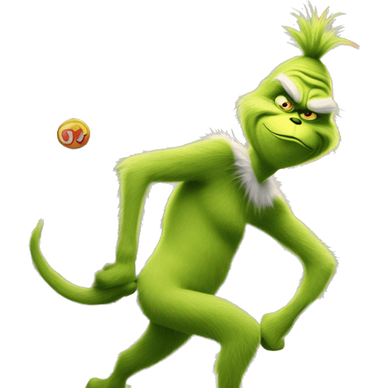 Dr. Seuss's, The Grinch as the superhero saving the day ￼ emoji