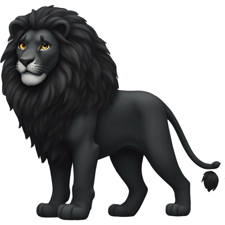 Black lion that looks like Donna emoji