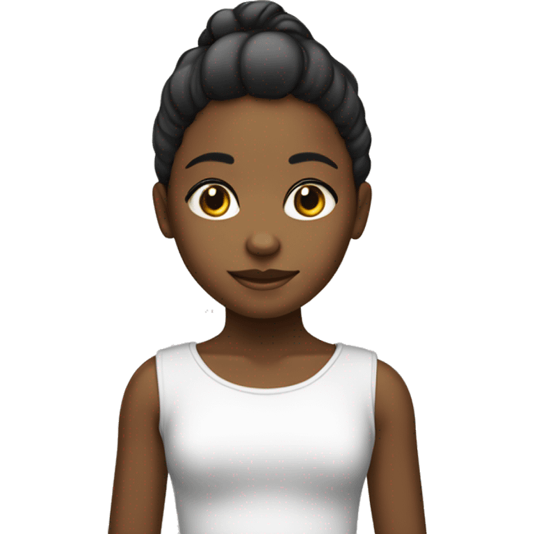 Una niña de pelo negro, blanquita bonita, dormida emoji