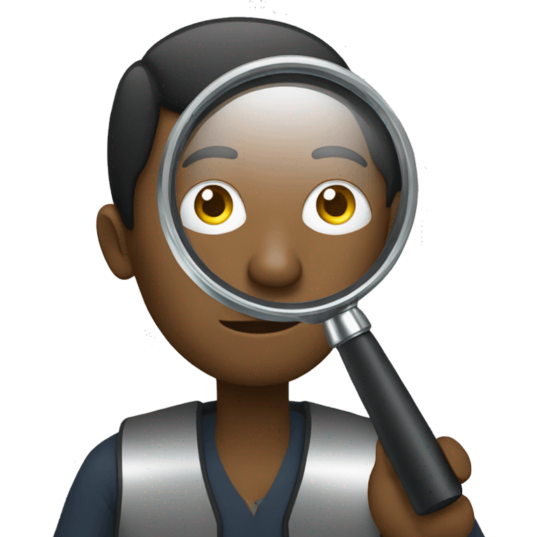 black man searching with magnifying glass emoji