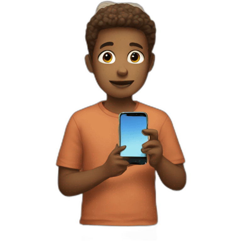 Boy with an iPhone  emoji