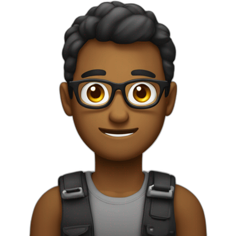 crear un emoji de geeko con ojos grandes tiernos en color negro diciendo gracias emoji