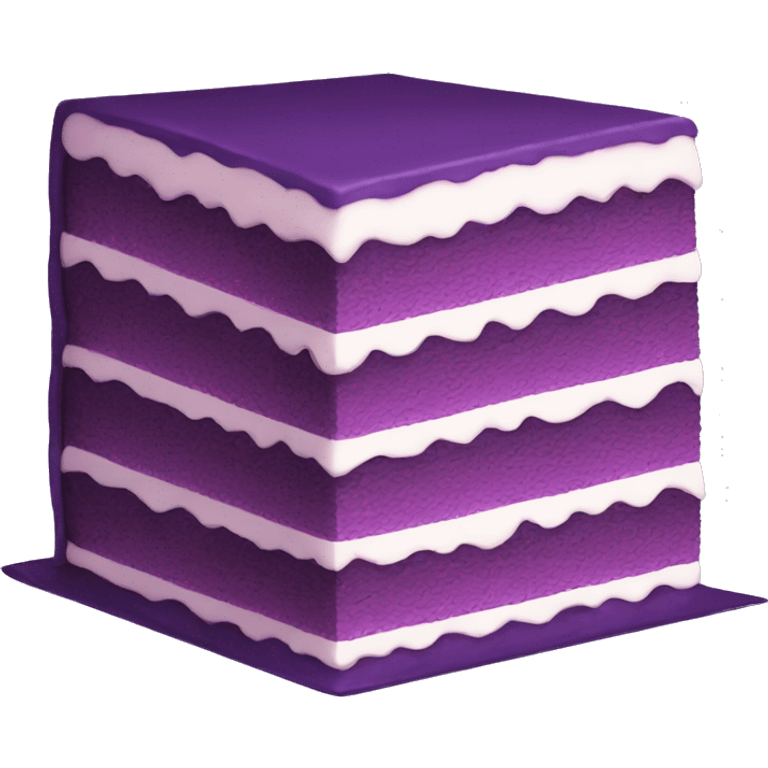 Realistic purple layered cake emoji