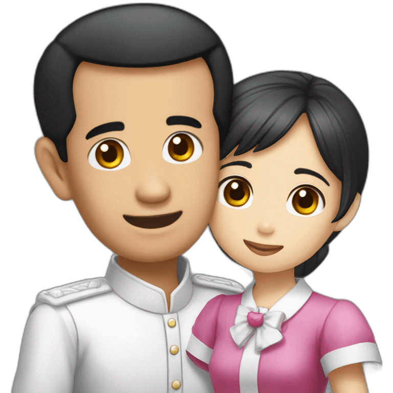 President Jokowi holding anime madoka girl emoji