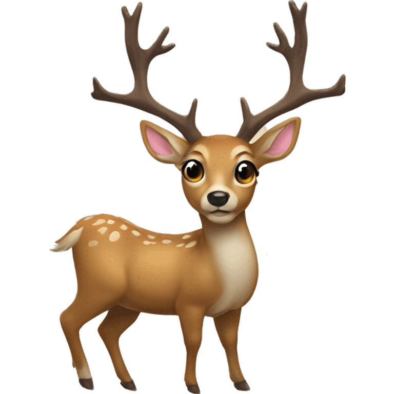 Deer with a pew pew emoji