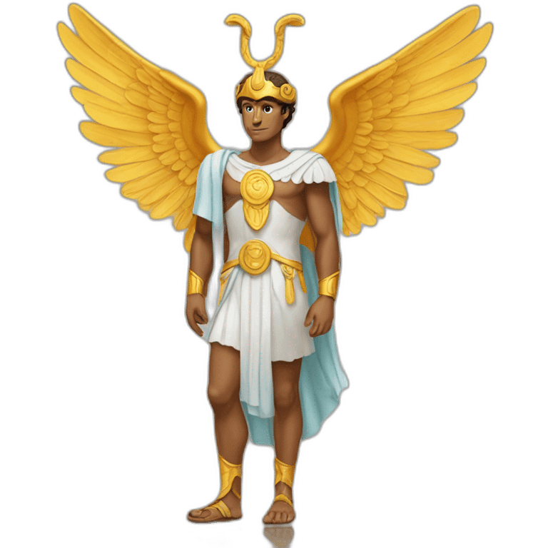 Hermes mythologic god with sandals wings emoji