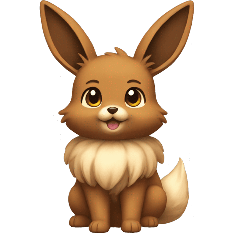 Brown Cookie-themed Eevee full body emoji