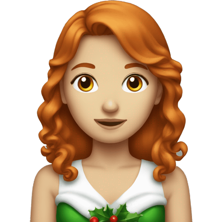 Redhead girl Christmas  emoji