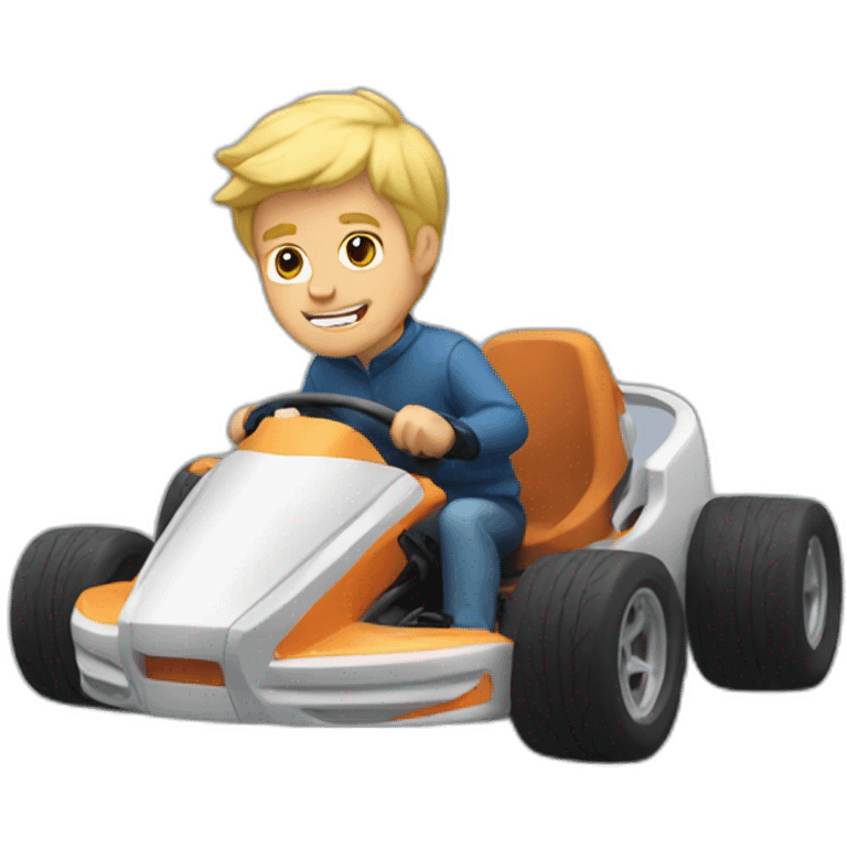 blond guy on a kart emoji