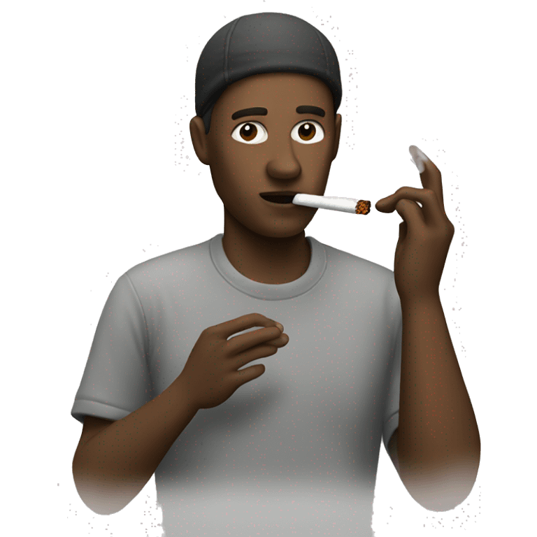 A person smoking emoji