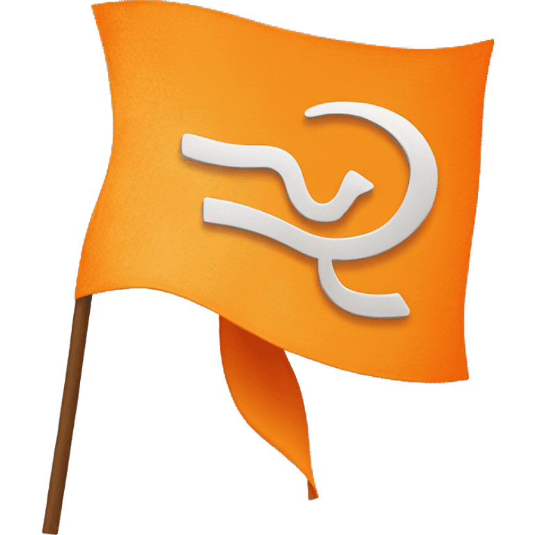 an orange trangular flag written JAI SHREE RAM ON IT emoji