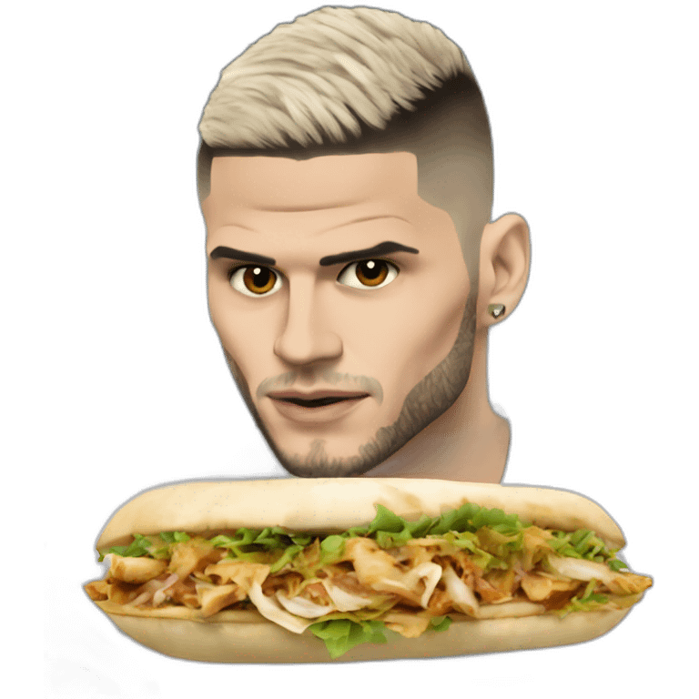 Mauro icardi eats Döner emoji