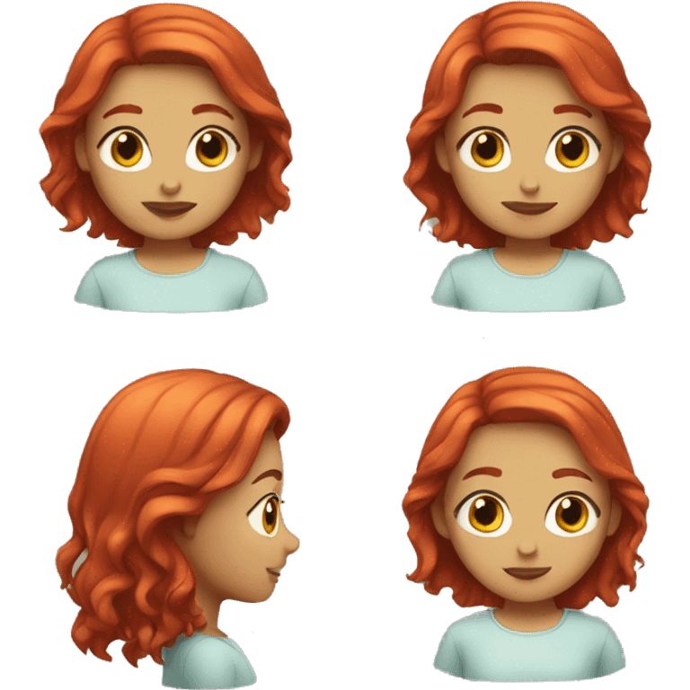 Girl with red hair emoji