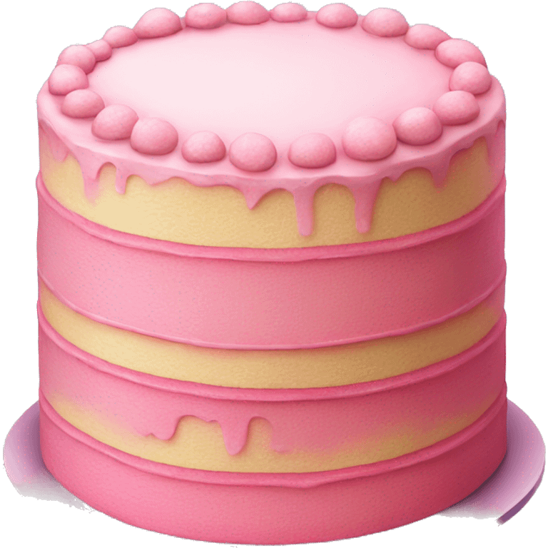 Realistic pink layered cake emoji