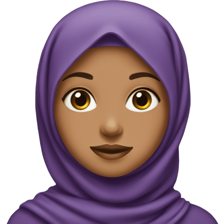 A hijabi girl with a purple hijab emoji