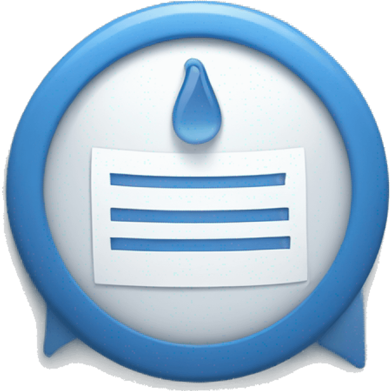 Certification bleue avec tick blanc emoji