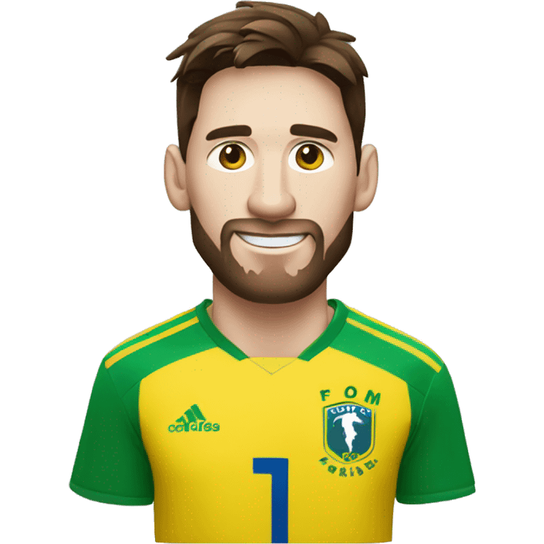 Messi con la camiseta de brasil emoji