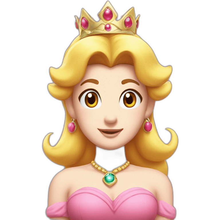 Super Mario and princess peach only with face  emoji