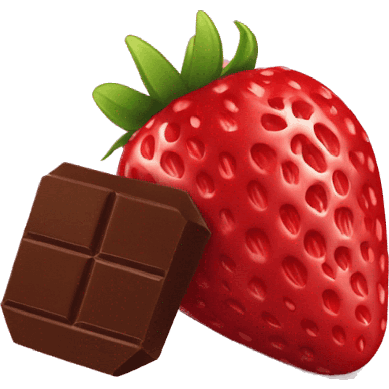 Fresas con chocolate emoji