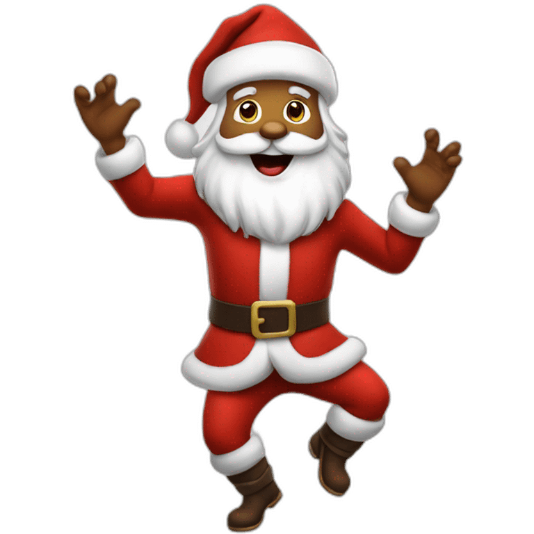 dancing white skin santa emoji