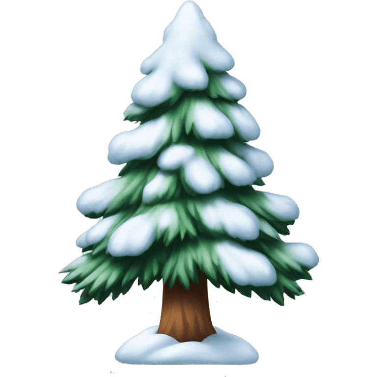 Pine tree with snow emoji