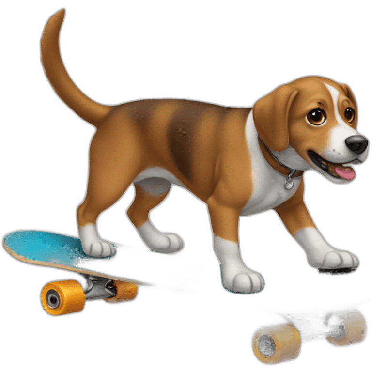 Un chien qui fait du skate emoji