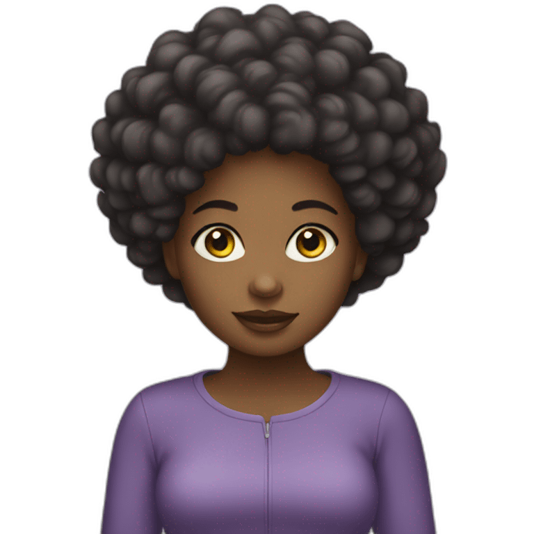 afro girl emoji