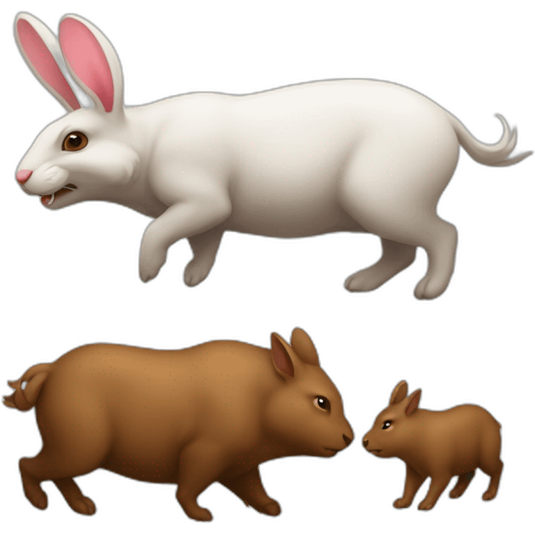 bunny vs boar emoji